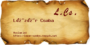 Lázár Csaba névjegykártya
