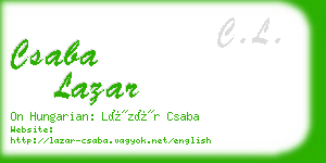 csaba lazar business card